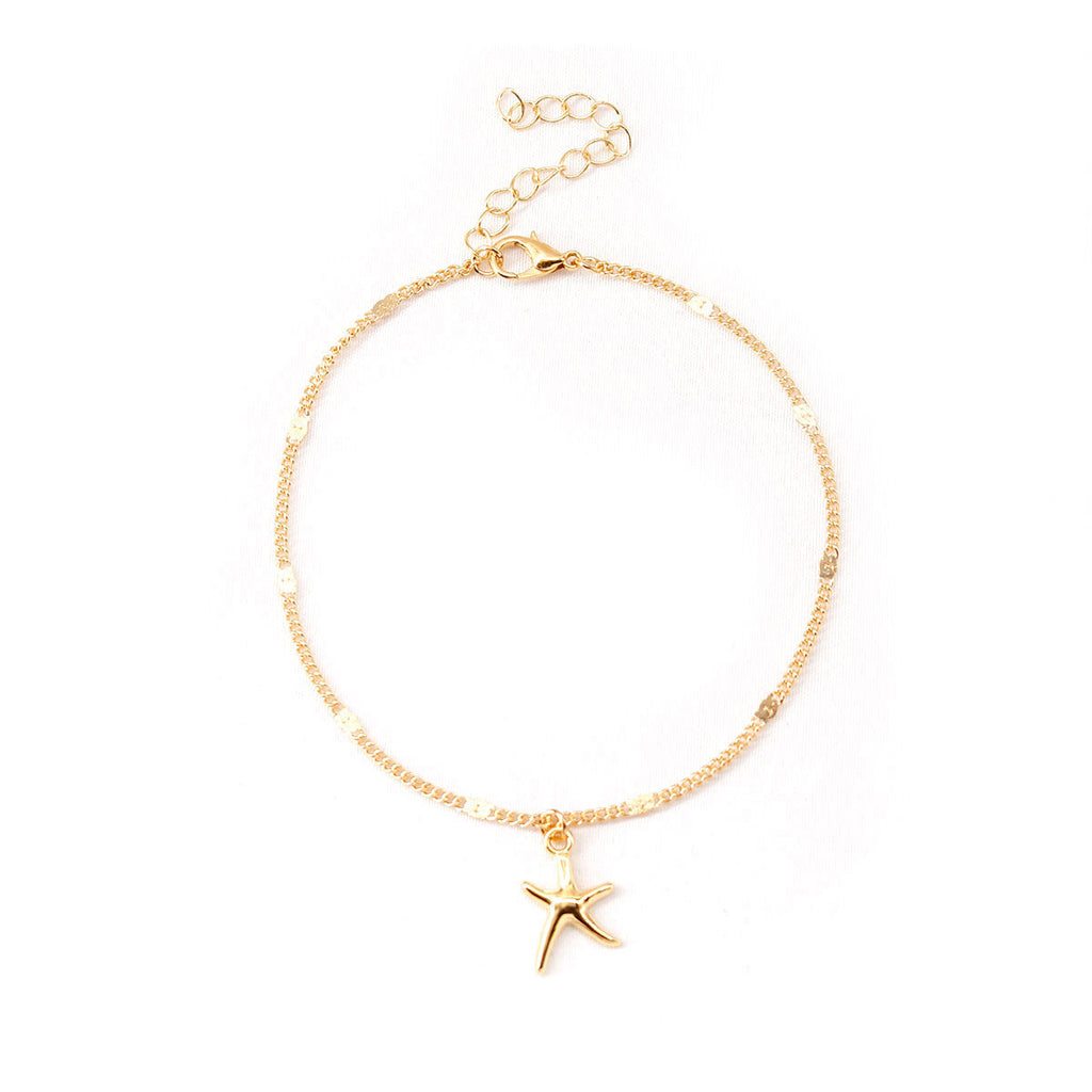 Alloy Starfish Shaped Anklet