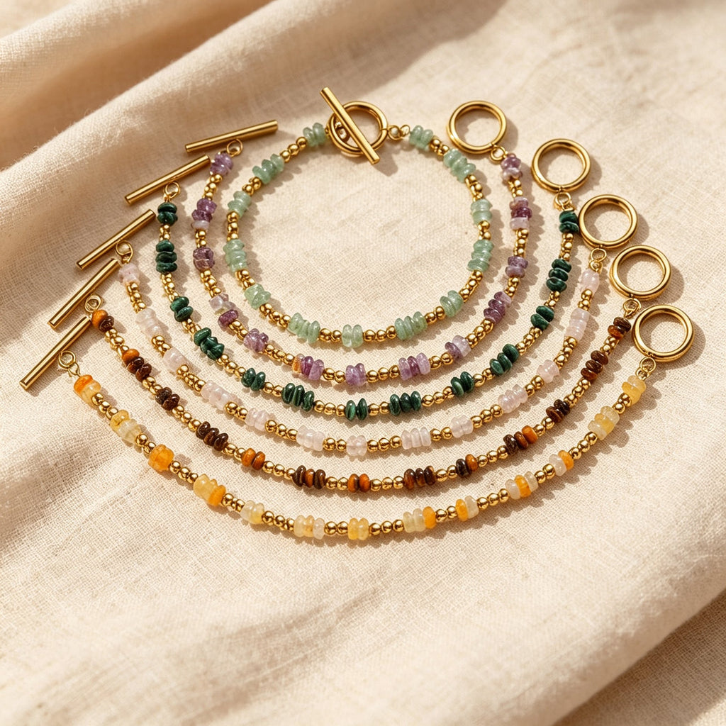 Natural Stone Bead Bracelet