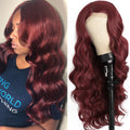 Orange Medium Wavy Curly Synthetic Fiber Wig