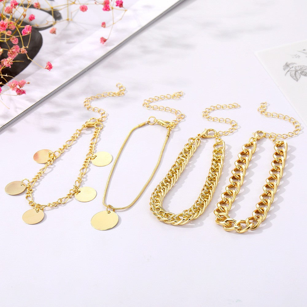 Multi-layer Mixed Chain Round Bracelet