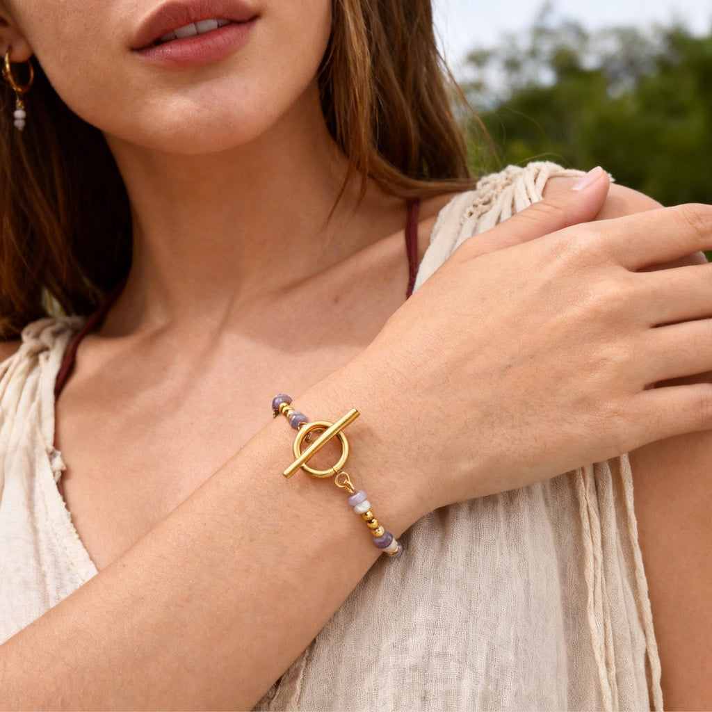 Natural Stone Bead Bracelet