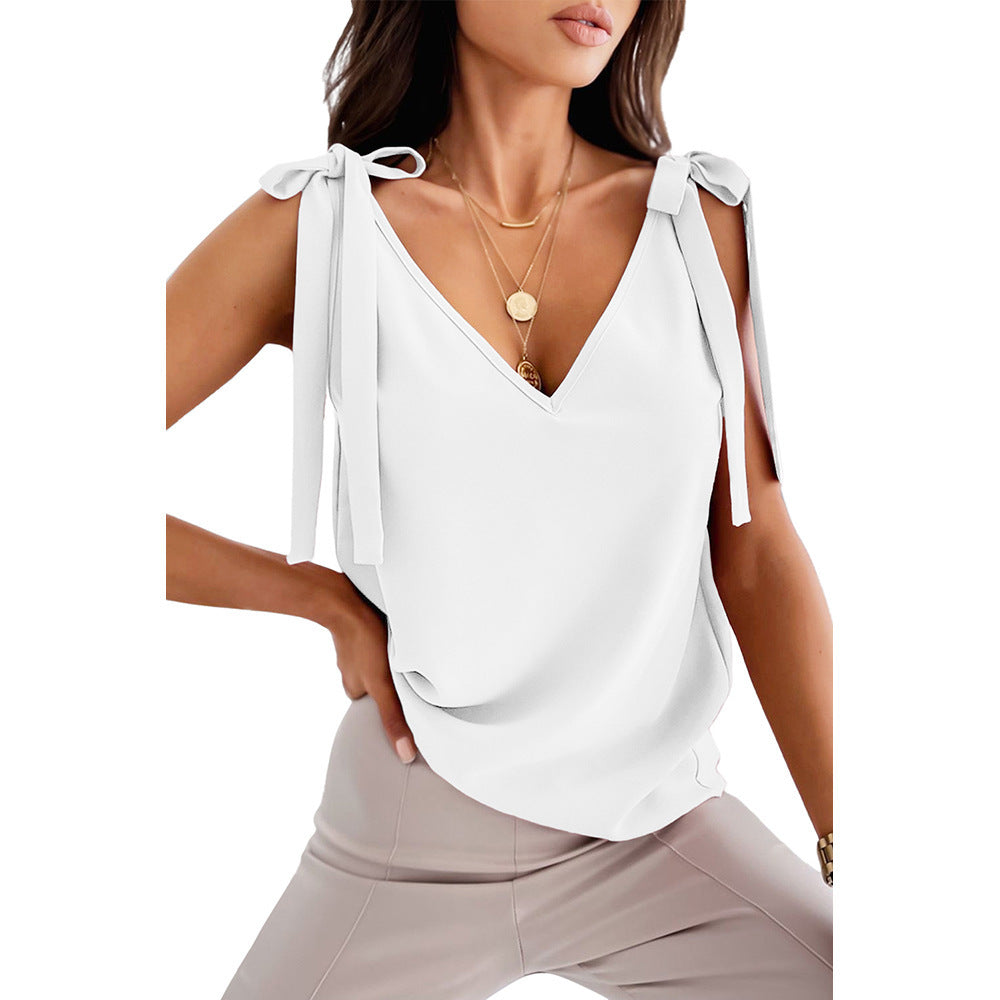 Bowknot Tie Up Tank Top