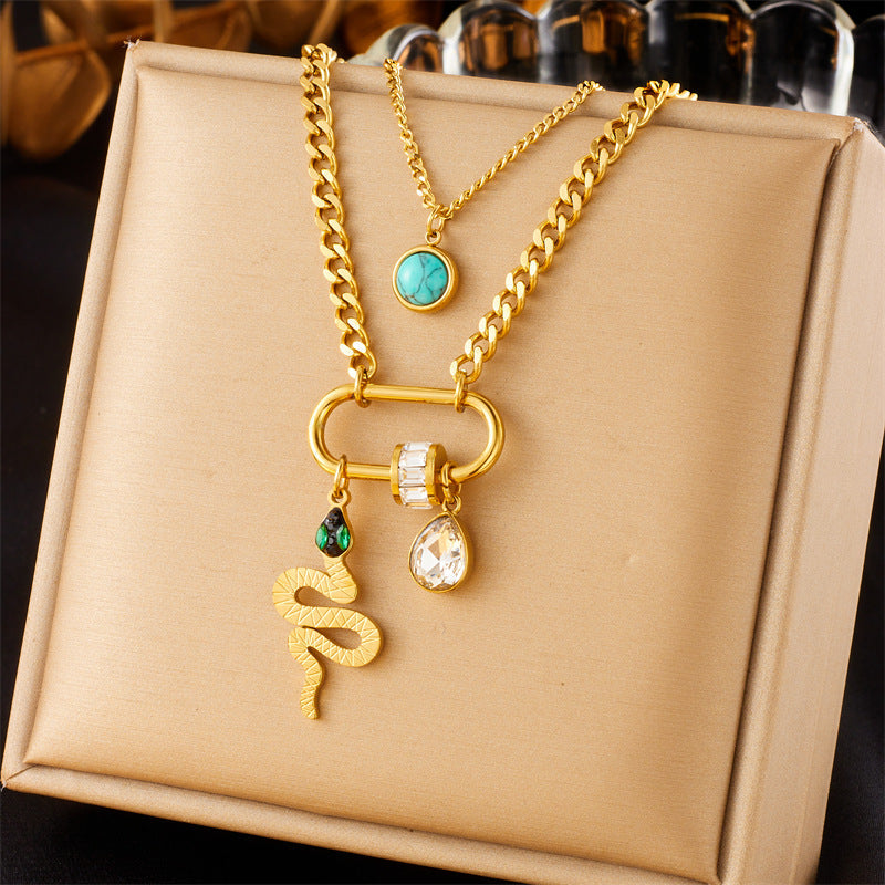 Turquoise Double-layer necklace