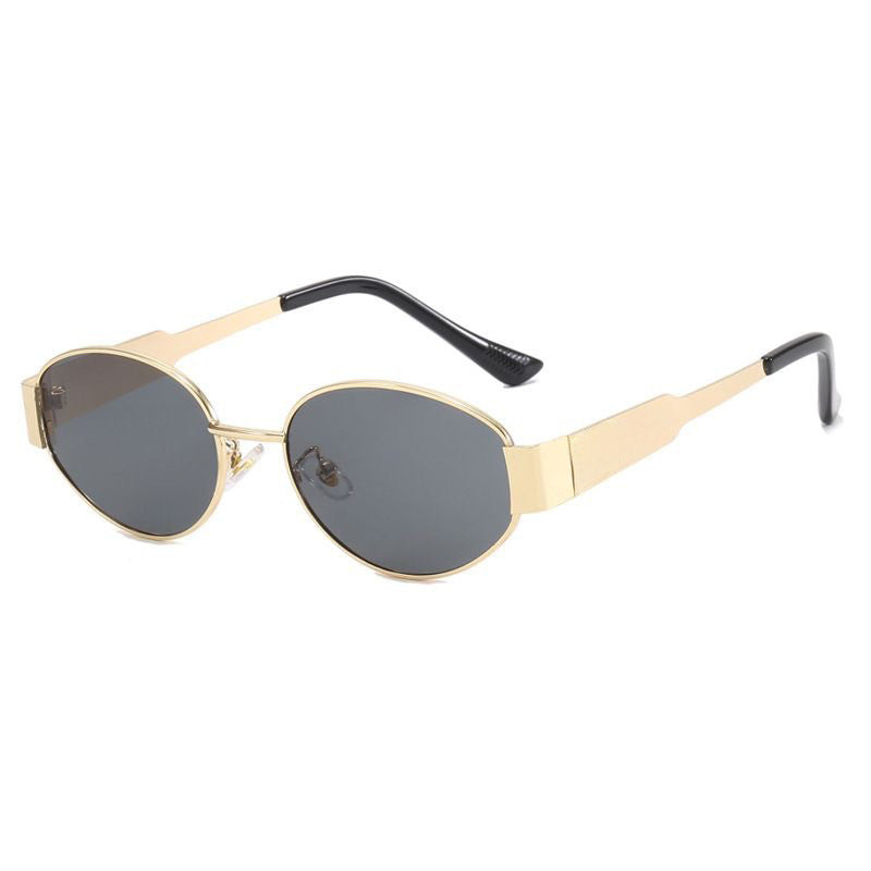 Vintage Oval Metal Sunglasses