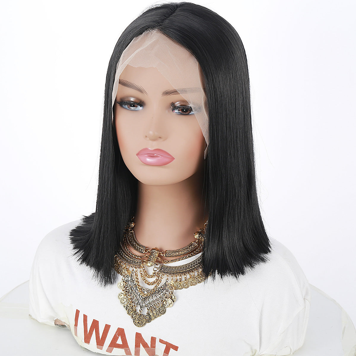 Medium Parting Short Hair Chemical Fiber Hairs