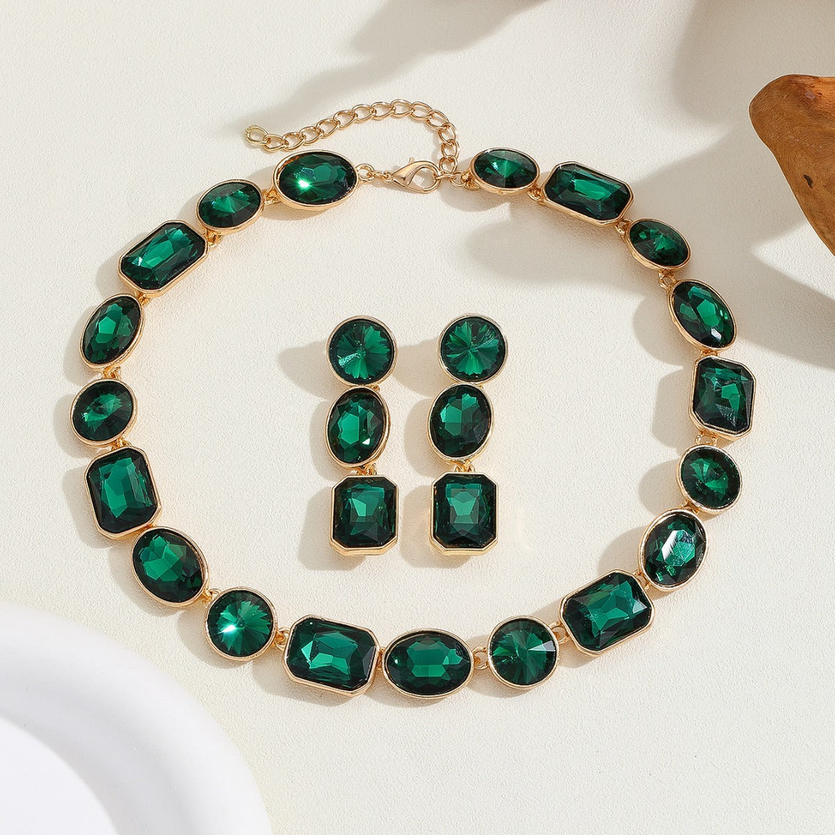 Antique Crystal Gems Necklace