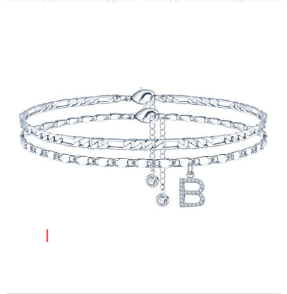 26-letter Double-layered Anklet