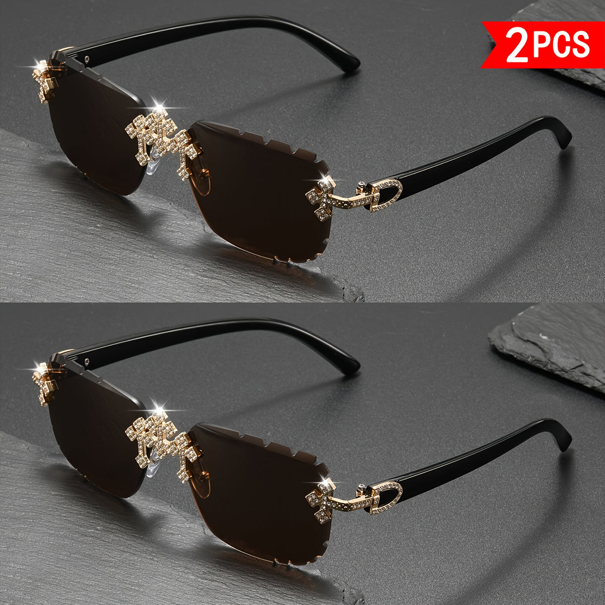 Crystal Stone Sunglasses