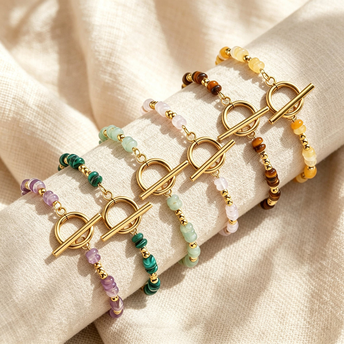 Natural Stone Bead Bracelet