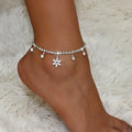 Sweet Crystal Zircon Flower Anklet