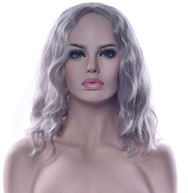 Black Silk Short Hair Cosplay Wig Headgear