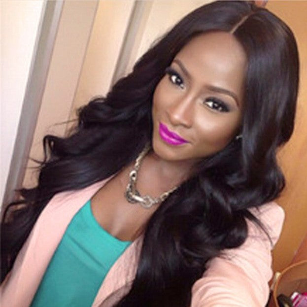 Long Curly Black Wavy African Wig