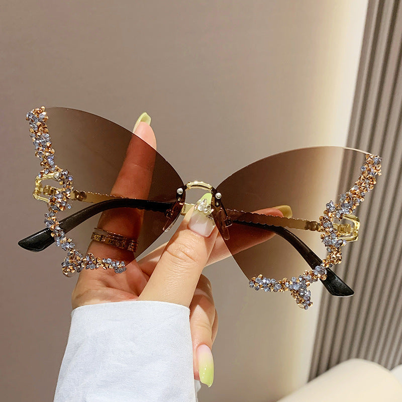 Luxury Diamond Butterfly Sunglasses