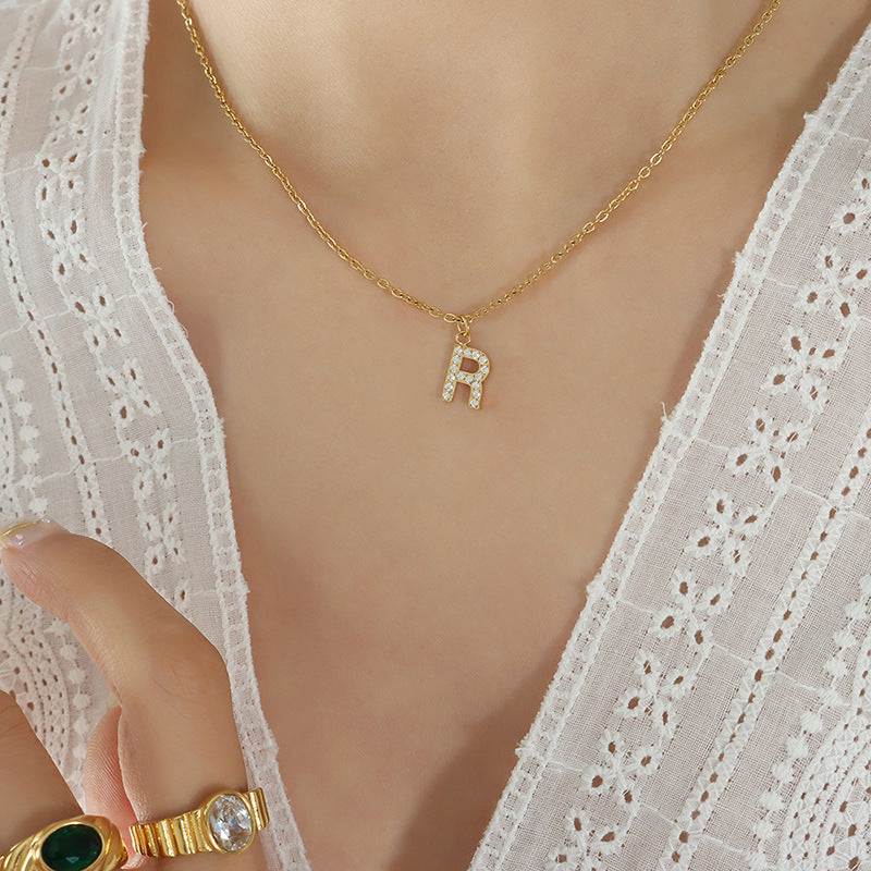 Letters With Diamonds Necklace