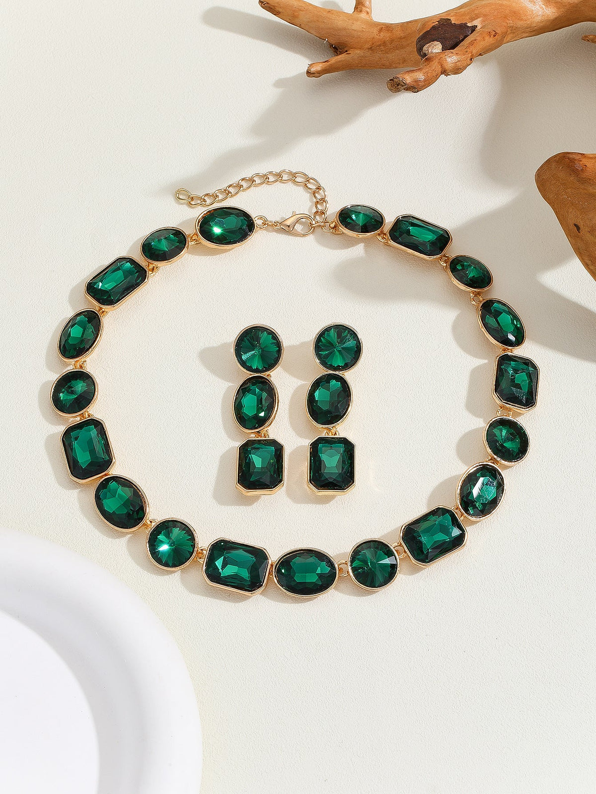 Antique Crystal Gems Necklace