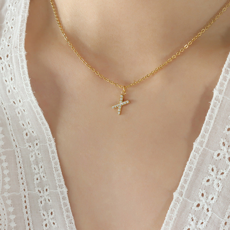 Letters With Diamonds Necklace