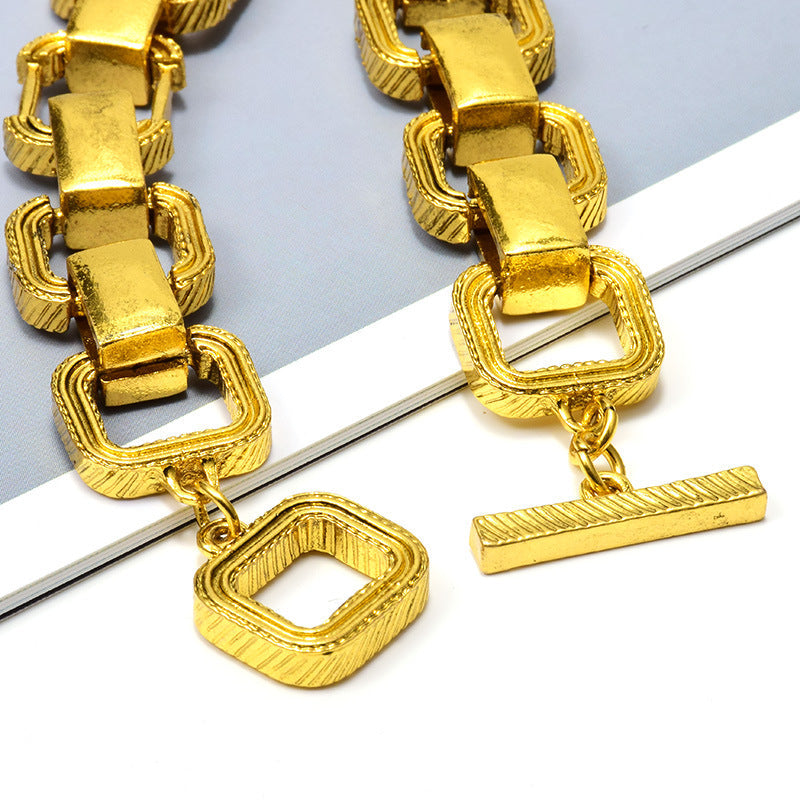 Gold Metal Buckle Bracelet