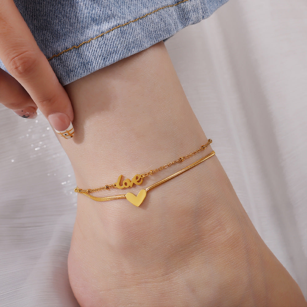 Love Pendant Anklet