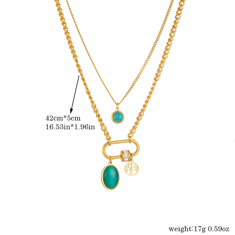 Turquoise Double-layer necklace