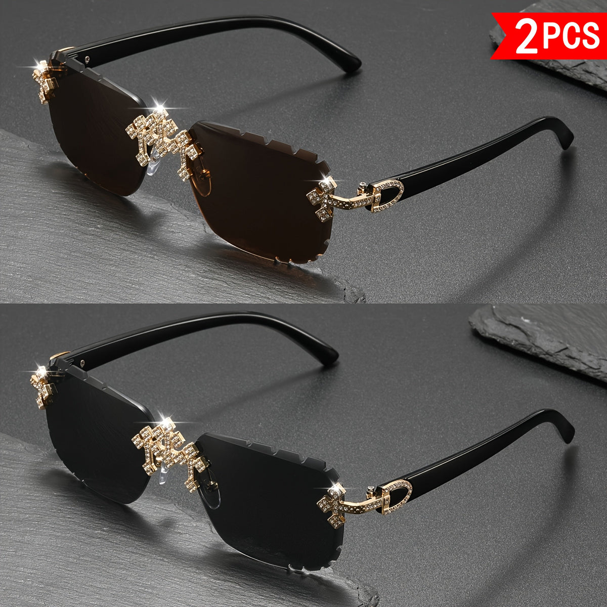 Crystal Stone Sunglasses