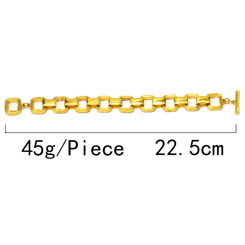 Gold Metal Buckle Bracelet