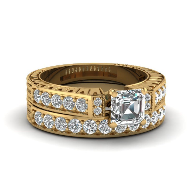 Micro-paved Square Ring