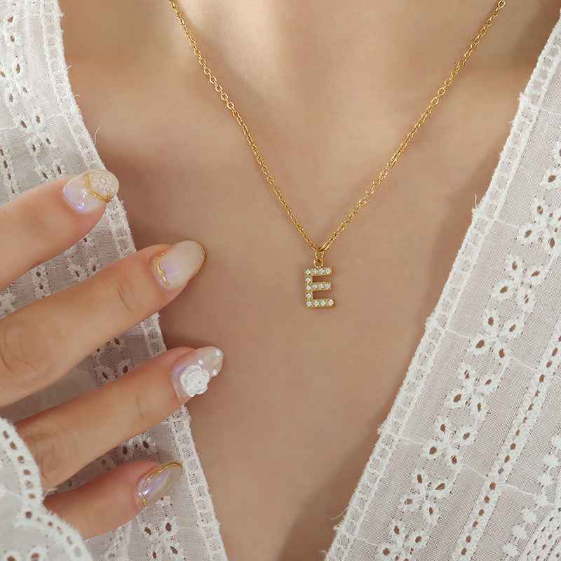 Letters With Diamonds Necklace