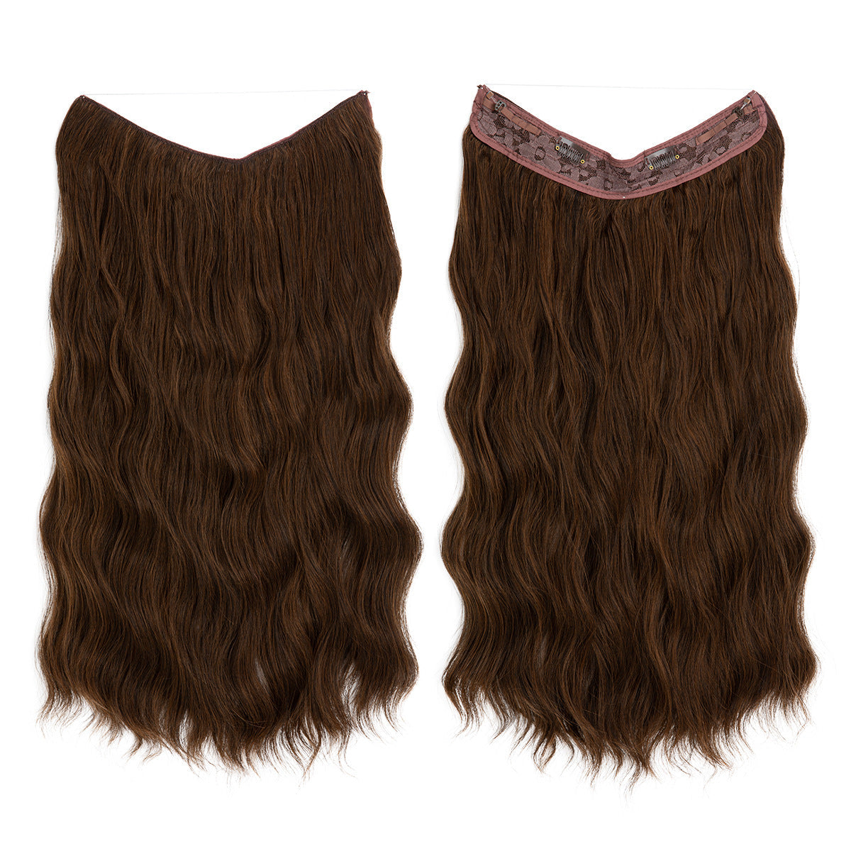 European And American Style Women Corn Curler Fishing Thread Long Curly Hair  Wig