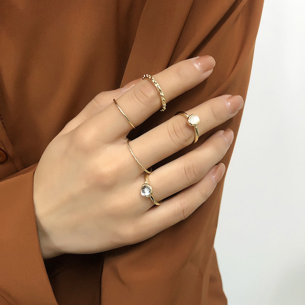 Stone Metalic Finger Ring