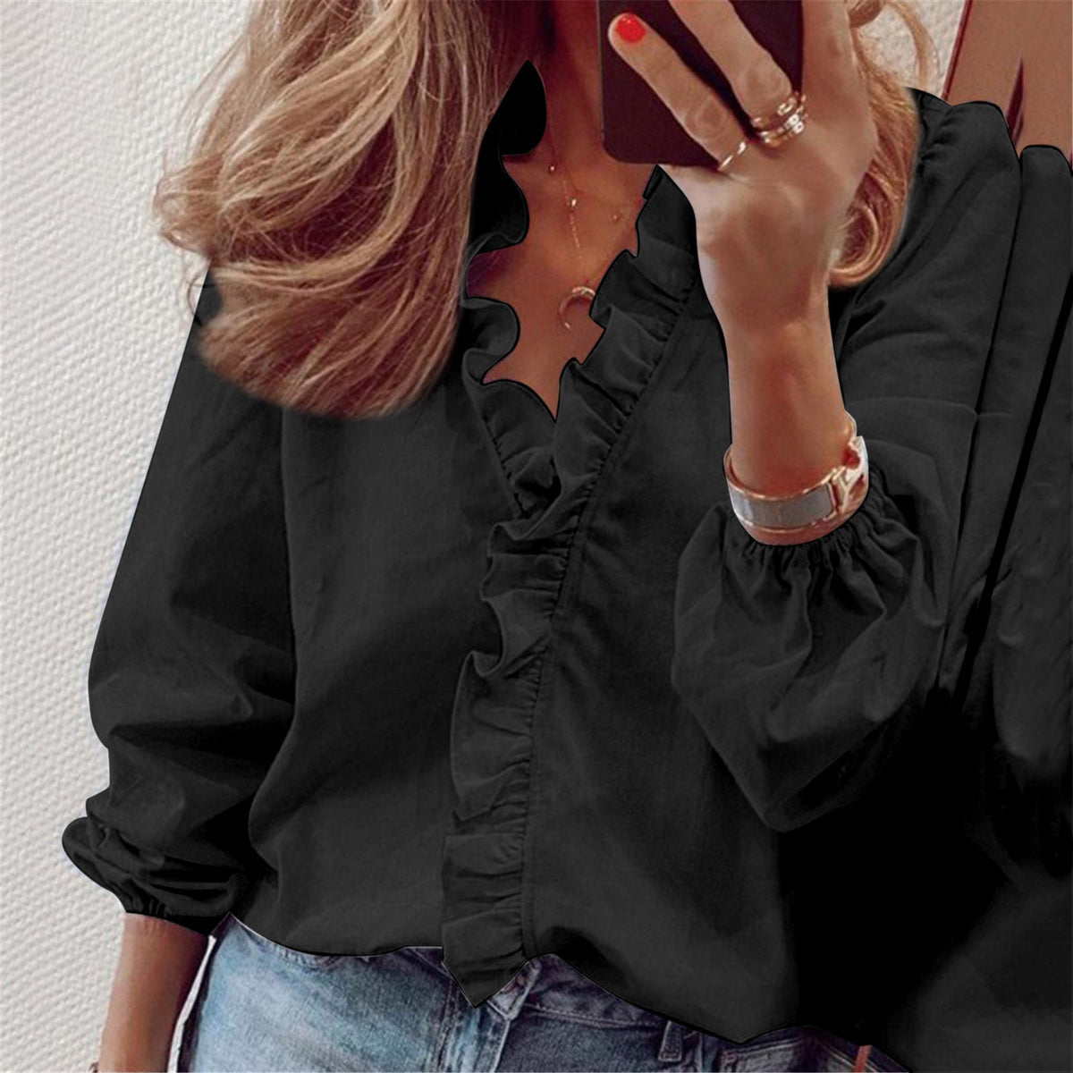 Gamirao Ruffled Blouse Top