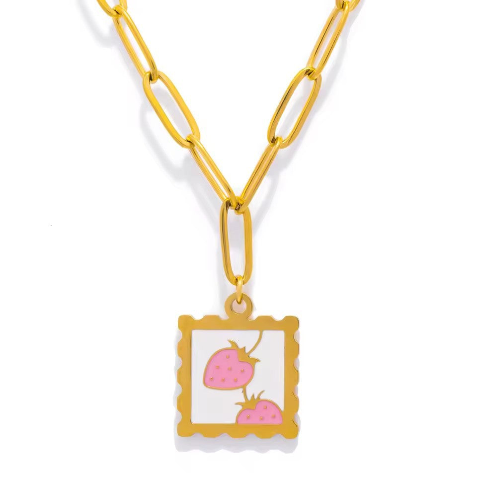 Fruit Plant Jade Necklace