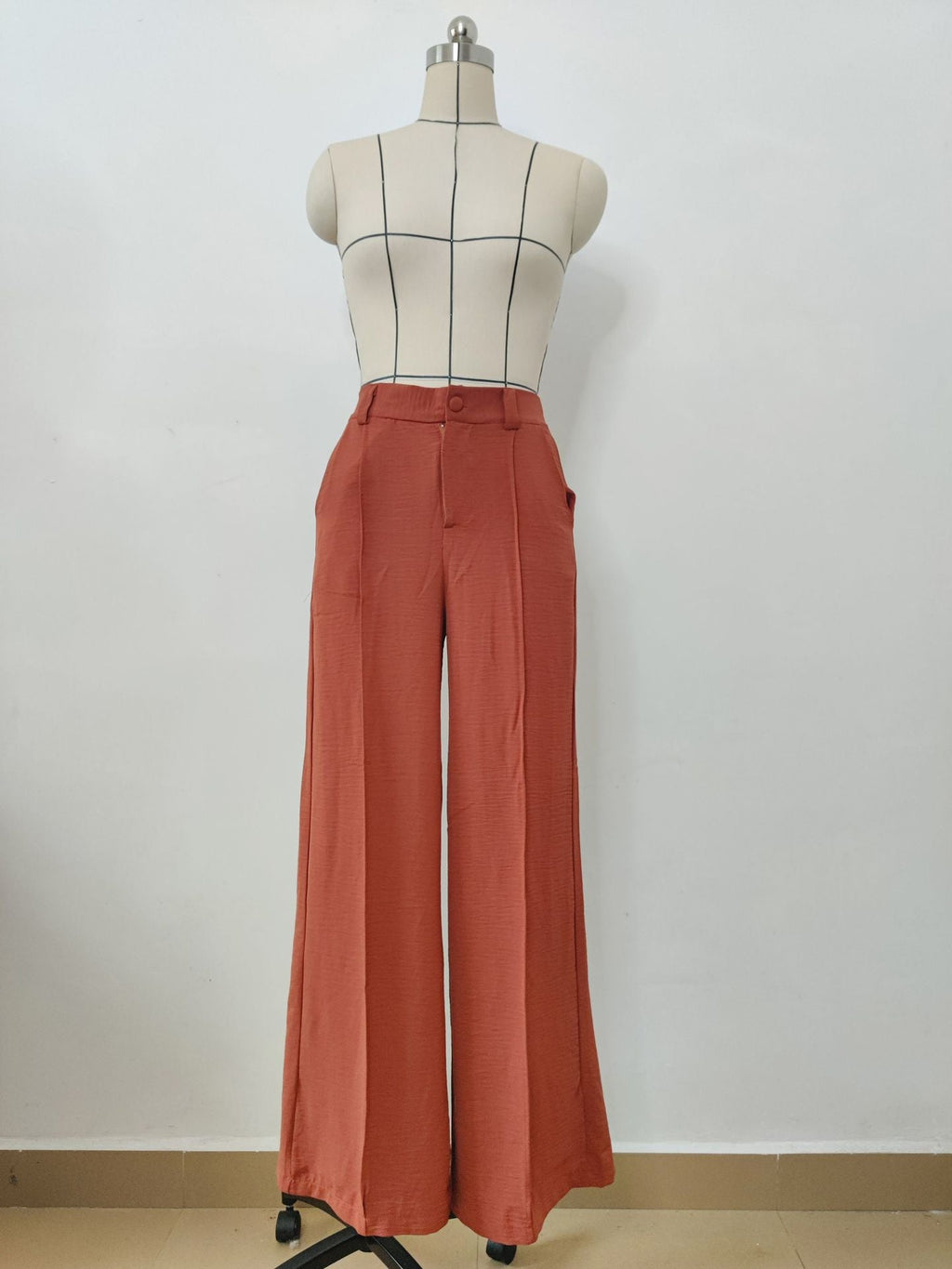 Somae Pleated Wide-leg Casual Pant