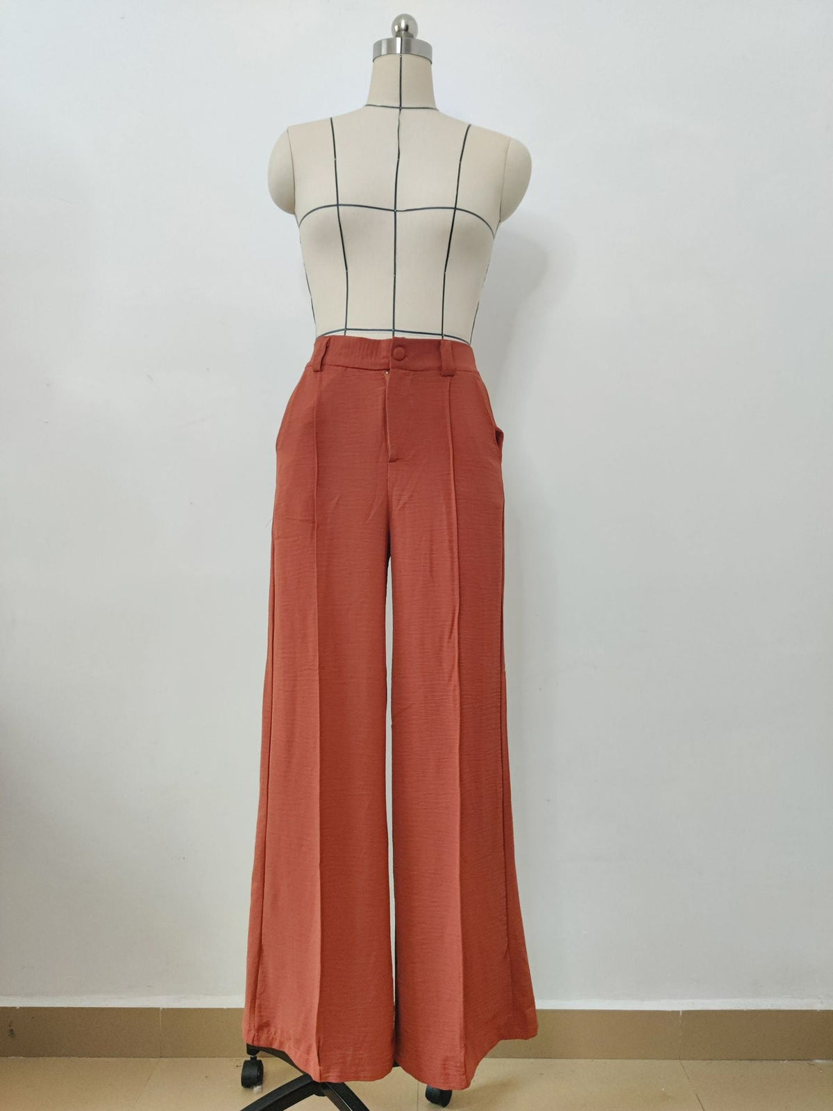 Somae Pleated Wide-leg Casual Pant