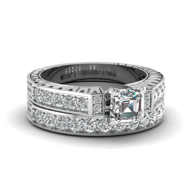 Micro-paved Square Ring