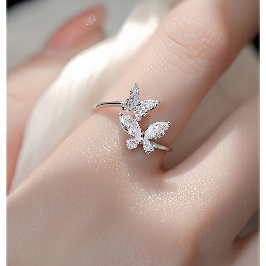 Butterfly Zircon Open Ring