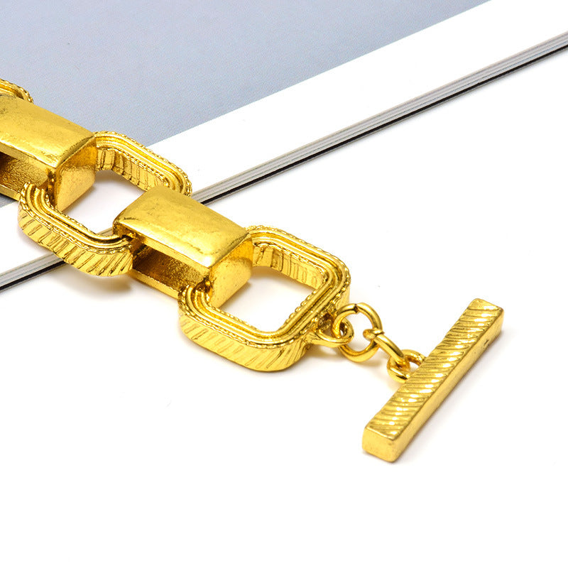 Gold Metal Buckle Bracelet