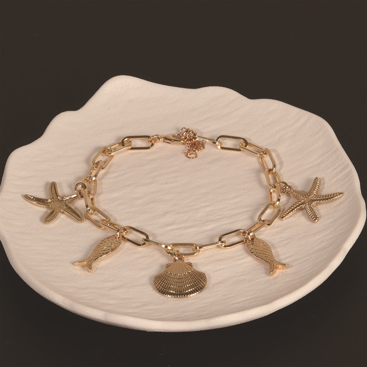 Starfish Shell Pendant Anklet