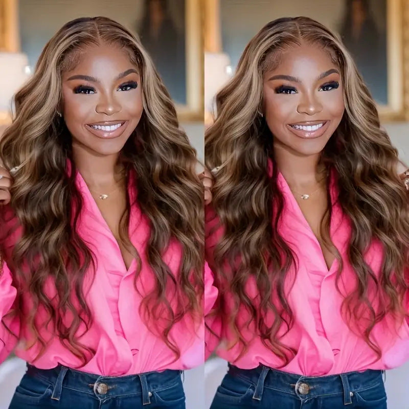 Front Lace Wig Medium Large Wave Long Curly Hair Full-head Wig Style