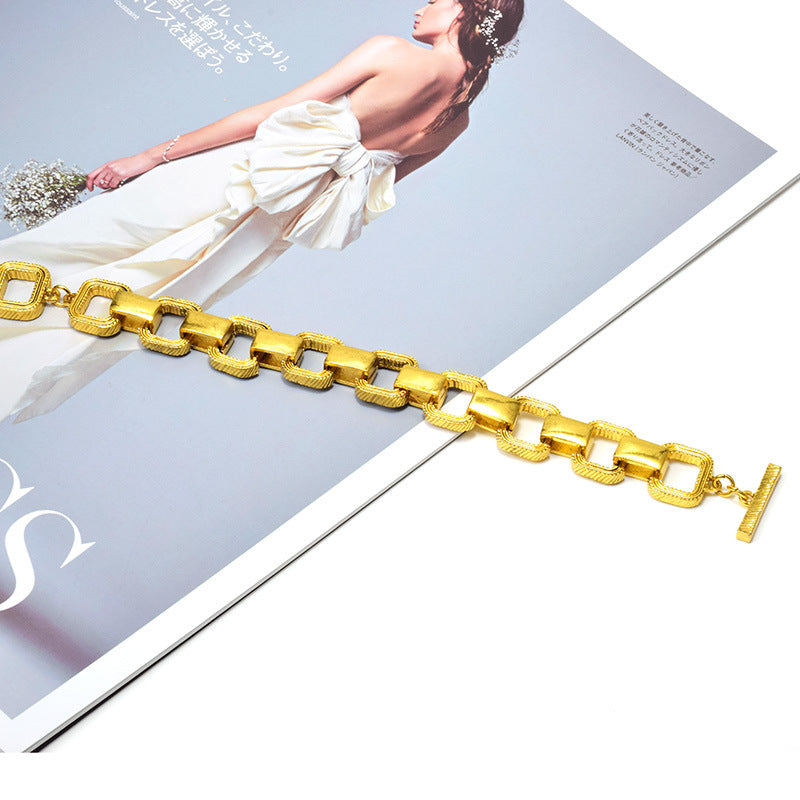 Gold Metal Buckle Bracelet