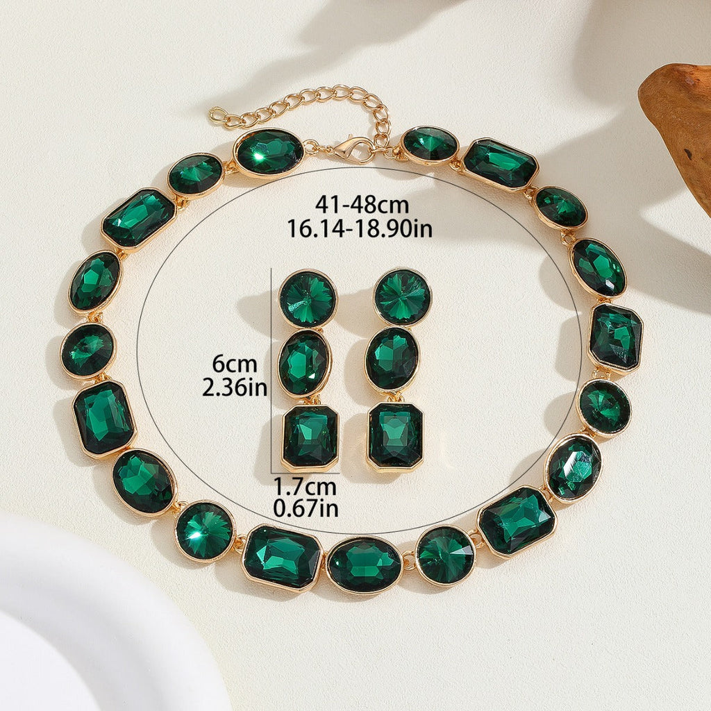 Antique Crystal Gems Necklace