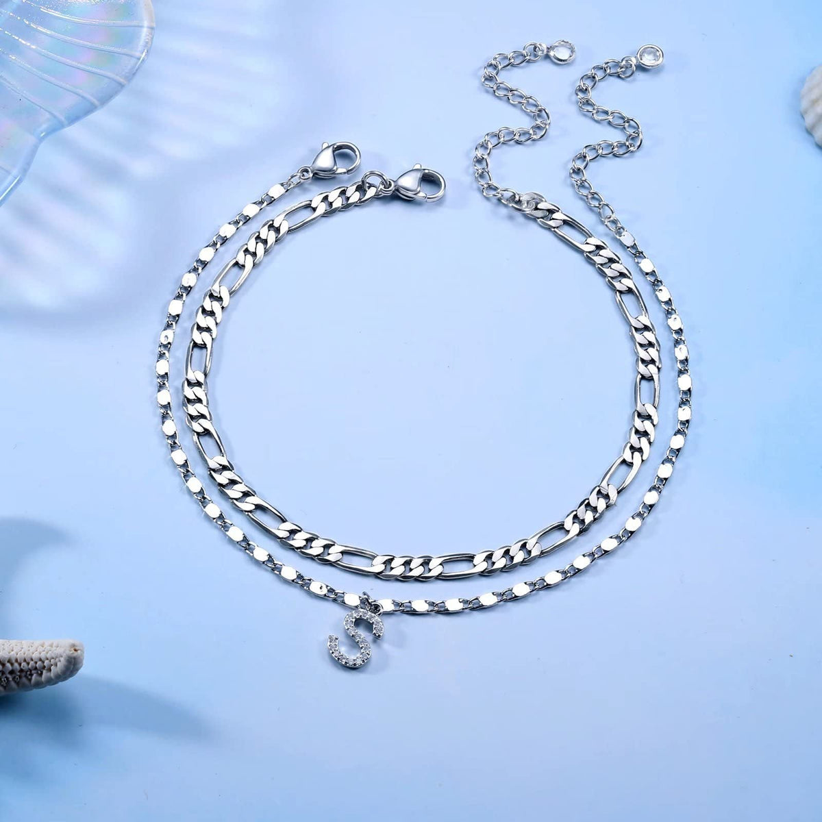 26-letter Double-layered Anklet