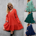 Swing Ruffle Print Sleeveless Dress