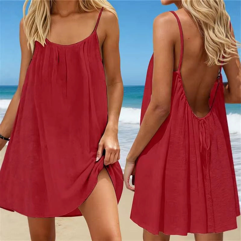 Ice Silk Crinkled Dress