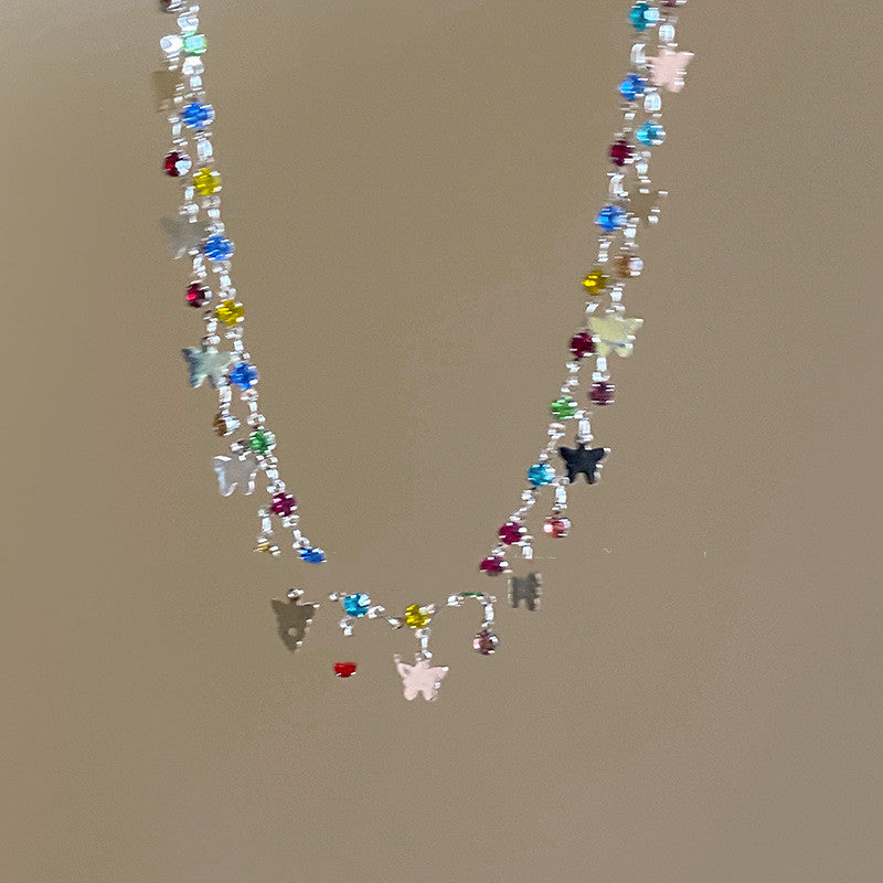 Colorized Butterfly Necklace