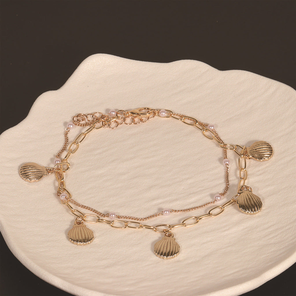 Starfish Shell Pendant Anklet