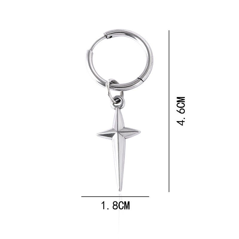 Minimalist Cross Dangle Earrings