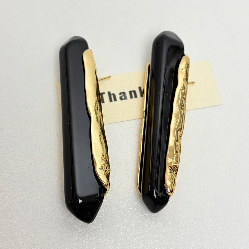 Vintage Geometric Resin Earrings
