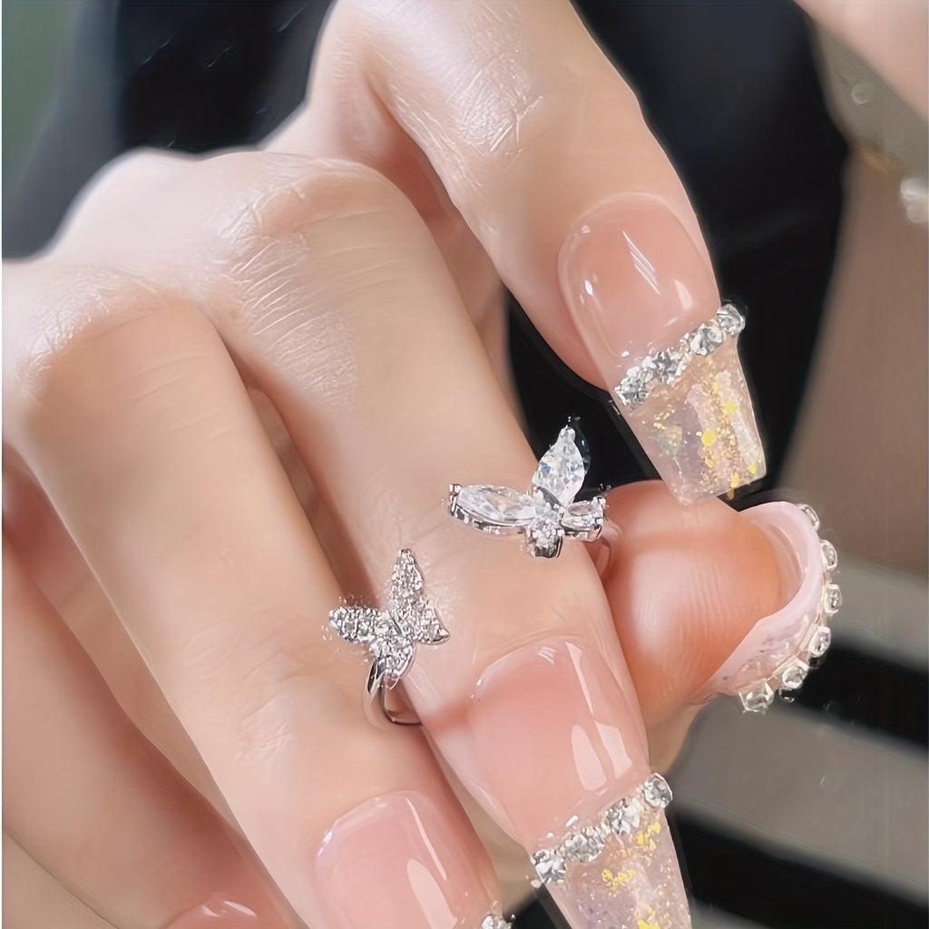 Butterfly Zircon Open Ring