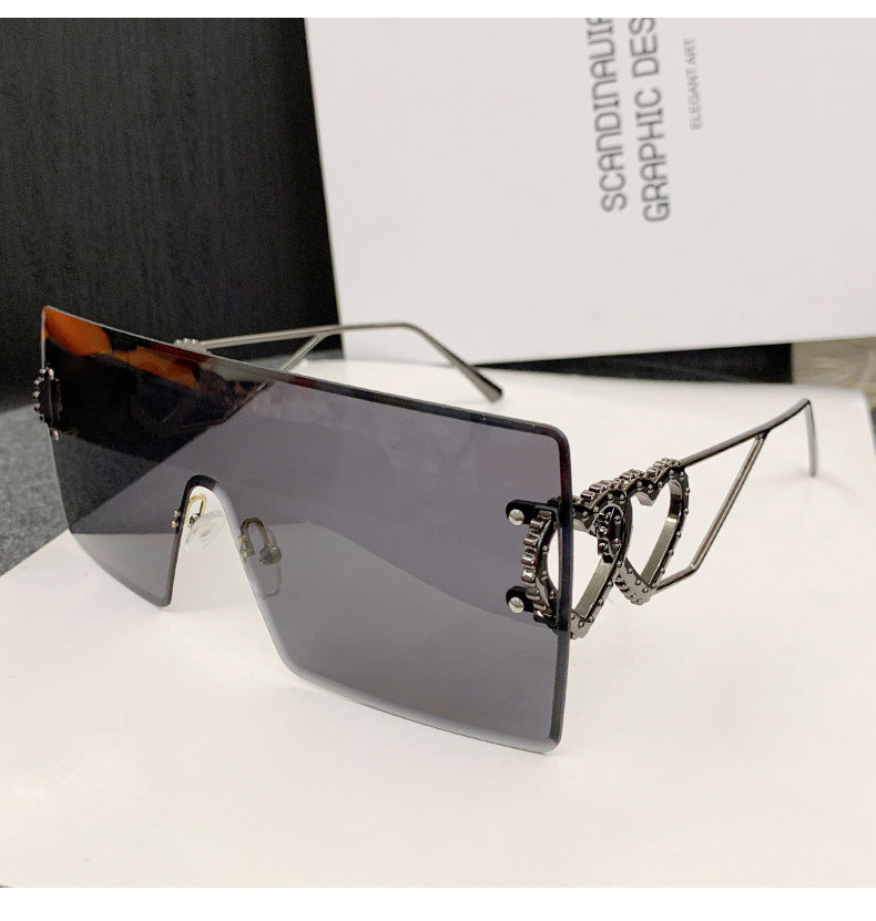 Shield Rimless Sunglasses