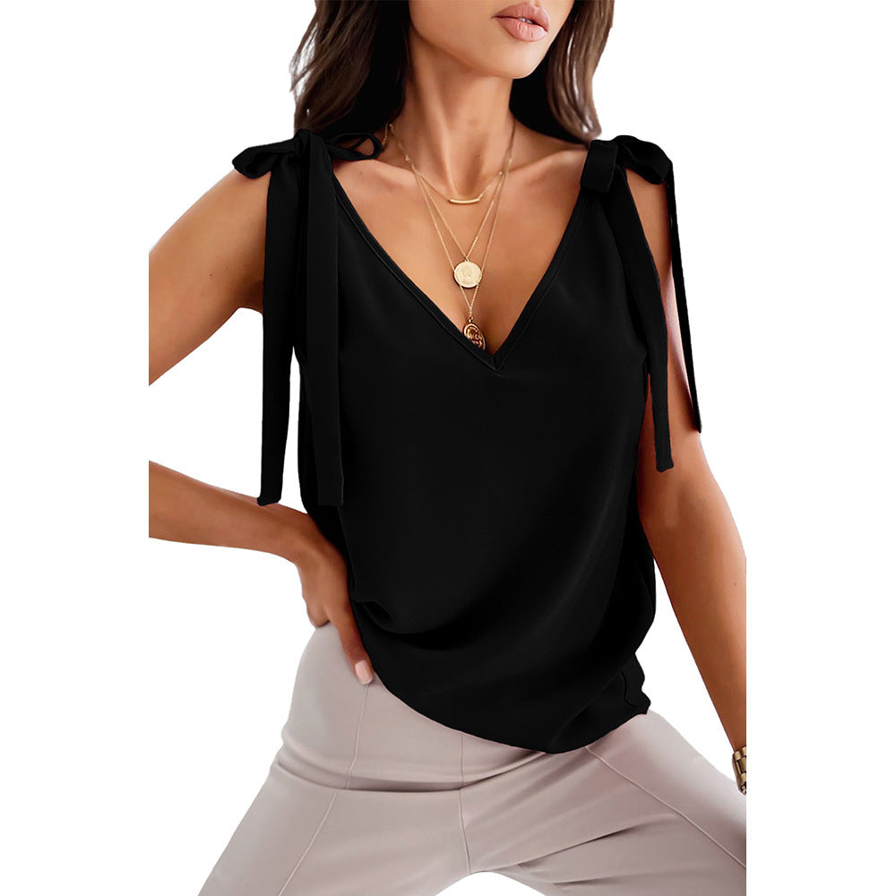 Bowknot Tie Up Tank Top